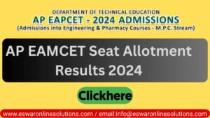 AP EAPCET 2024 EAPCET Allotment Orders 2024